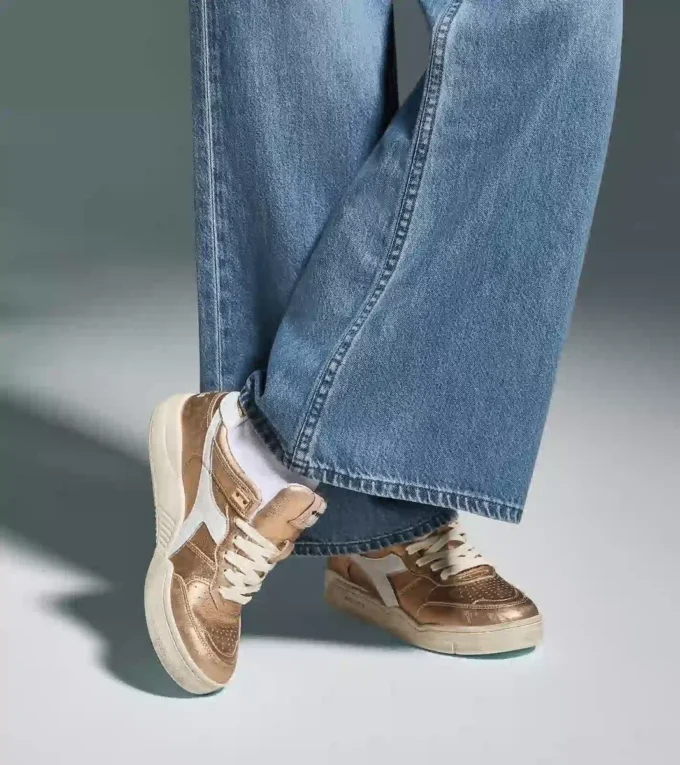 B.560 Metallic Wn Heritage leather sneaker