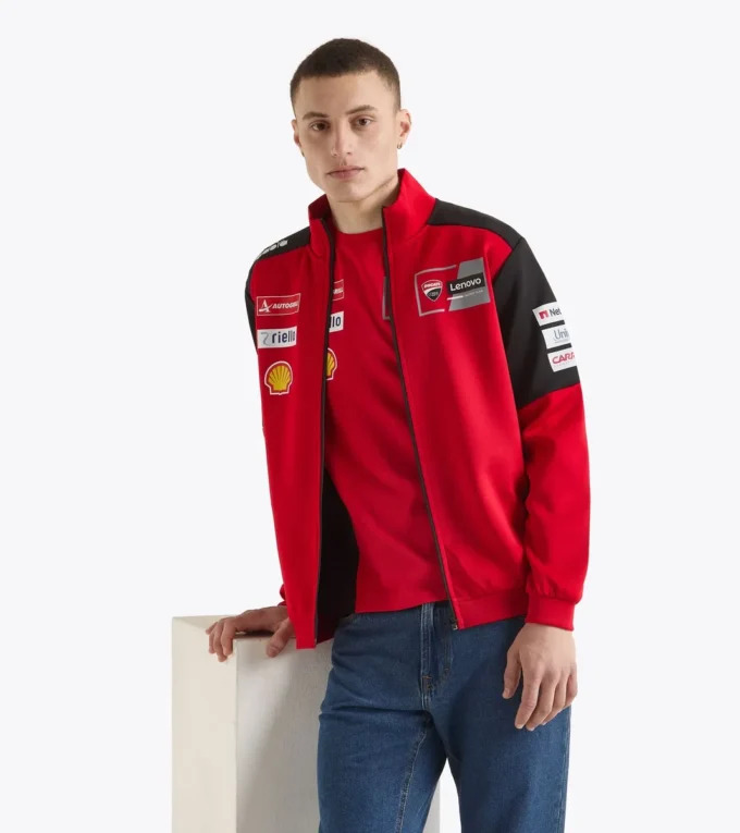 Full-Zip Ducati Replica Mgp25 Sporty Ducati 2025 MotoGP replica full-zip sweatshirt Full-Zip Ducati Replica Mgp25 Sporty Ducati 2025 MotoGP replica full-zip sweatshirt