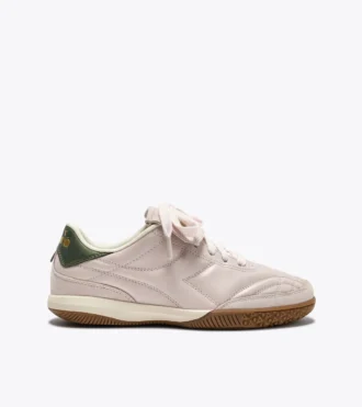 Gold Indoor Metal Terrace-style Leather Sneakers
