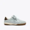 Gold Indoor Metal Terrace-style Leather Sneakers