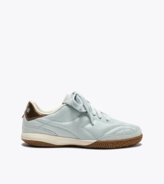 Gold Indoor Metal Terrace-style Leather Sneakers