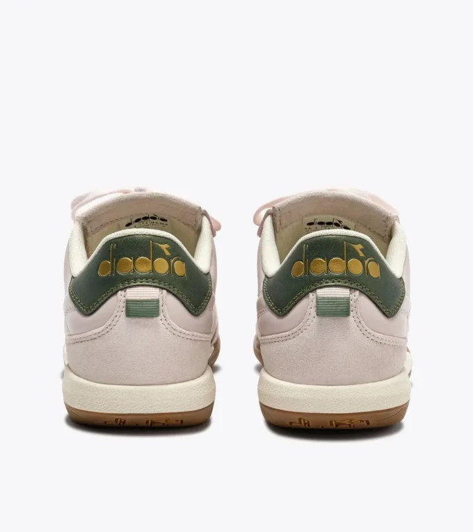 Gold Indoor Metal Terrace-style Leather Sneakers