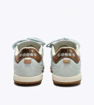 Gold Indoor Metal Terrace-style Leather Sneakers