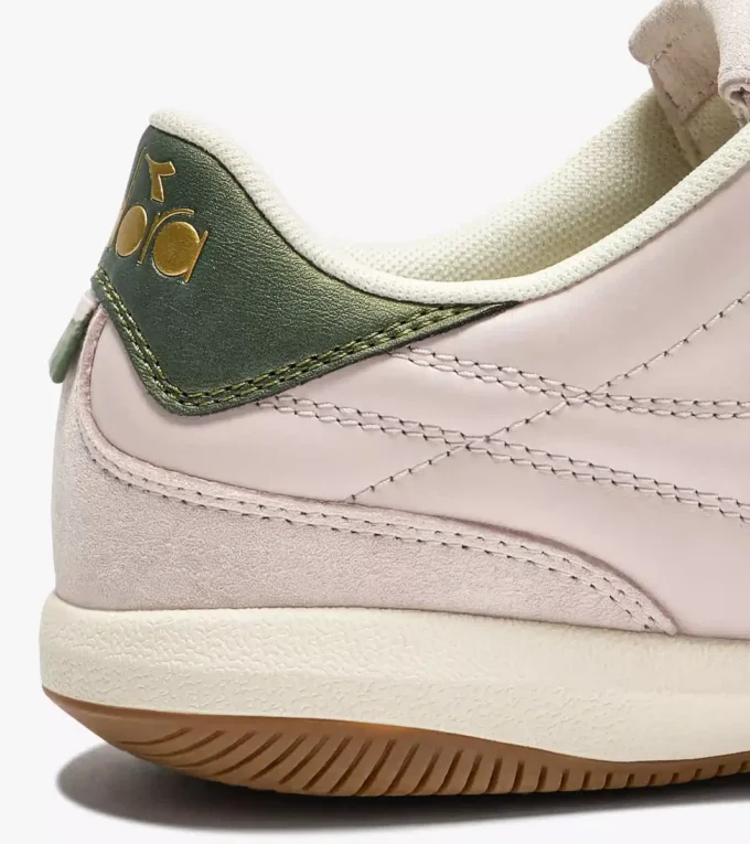 Gold Indoor Metal Terrace-style Leather Sneakers