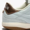 Gold Indoor Metal Terrace-style Leather Sneakers