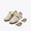 Gold Indoor Metal Terrace-style Leather Sneakers