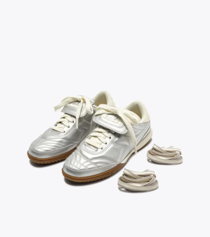 Gold Indoor Metallic Terrace sneakers in laminated leather Gold Indoor Metallic Terrace sneakers in laminated leather