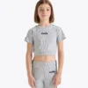 Jg. Crop Top Tape Ribbed crop top – Girl Jg. Crop Top Tape Ribbed crop top – Girl