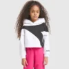 Jg.Hoodie Crop Power Logo Cotton sports sweatshirt – Girls
