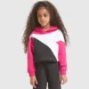 Jg.Hoodie Crop Power Logo Cotton sports sweatshirt – Girls