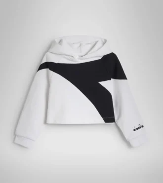 Jg.Hoodie Crop Power Logo Cotton sports sweatshirt – Girls