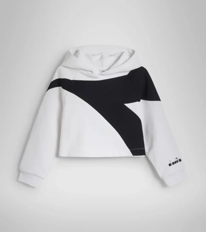 Jg.Hoodie Crop Power Logo Cotton sports sweatshirt – Girls
