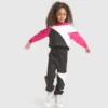 Jg.Hoodie Crop Power Logo Cotton sports sweatshirt – Girls