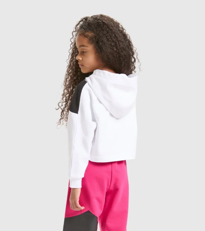 Jg.Hoodie Crop Power Logo Cotton sports sweatshirt – Girls