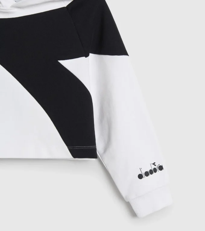 Jg.Hoodie Crop Power Logo Cotton sports sweatshirt – Girls