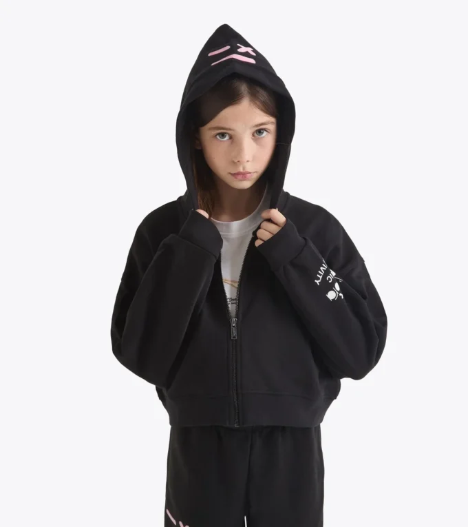 Jg. Hoodie Fz Pink Smile Hoodie with faded details – Girl Jg. Hoodie Fz Pink Smile Hoodie with faded details – Girl