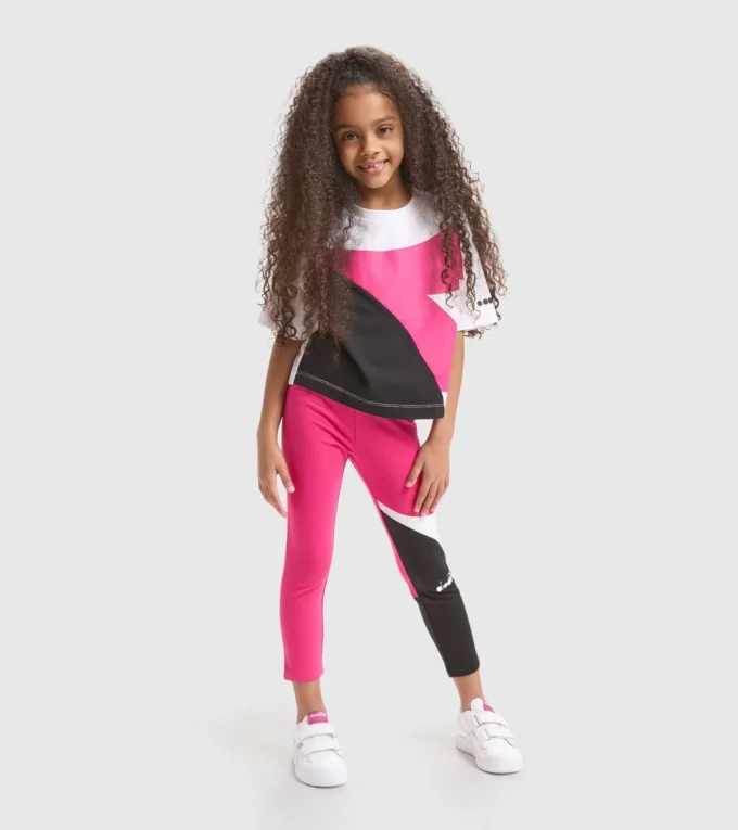 Jg.Leggings Power Logo Stretch cotton terrycloth sports leggings – Girls Jg.Leggings Power Logo Stretch cotton terrycloth sports leggings – Girls