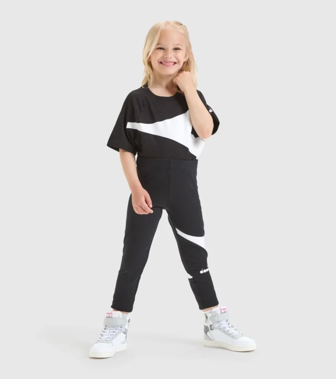 Jg.Leggings Power Logo Stretch cotton terrycloth sports leggings – Girls Jg.Leggings Power Logo Stretch cotton terrycloth sports leggings – Girls