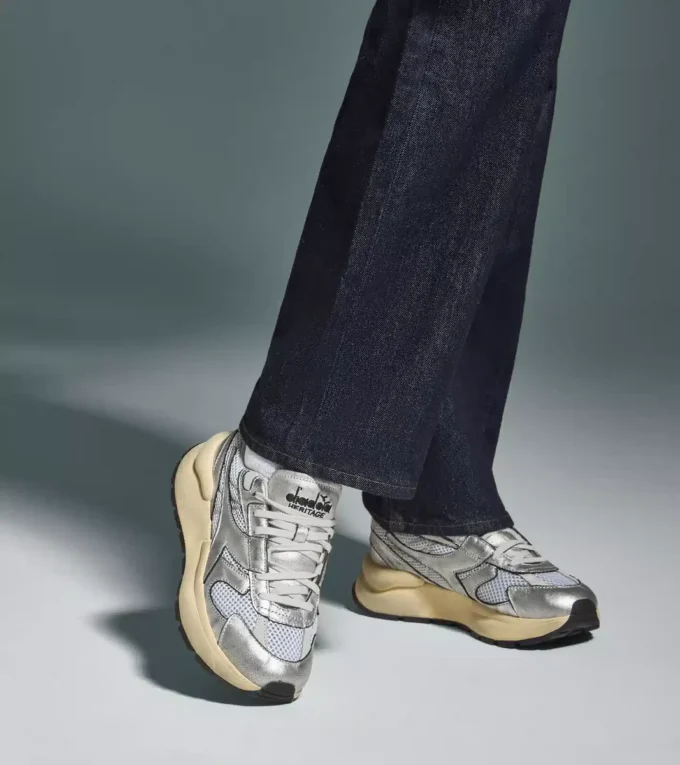 Mercury Elite Silver Used Wn Heritage leather sneaker