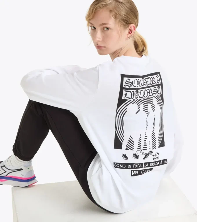T-Shirt Ls Squadra Di Corsa Squadra di Corsa Long-sleeved t-shirt – Recycled cotton – Gender Neutral T-Shirt Ls Squadra Di Corsa Squadra di Corsa Long-sleeved t-shirt – Recycled cotton – Gender Neutral