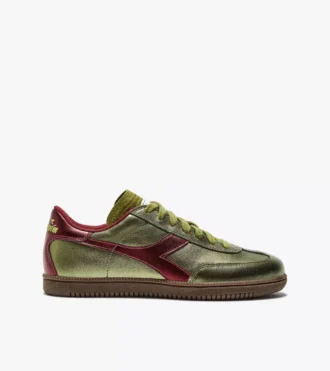 Trainer Metalized Metalized leather sneakers
