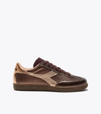 Trainer Metalized Metalized leather sneakers