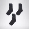 U. Mid Plain Socks 3-Pack Mid socks pack – Three pair – Unisex